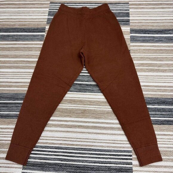 Varley True Knit Kent Lounge Pant Cuffed Hem Tosh Sweatpants Brown 27.5 Size S - Picture 5 of 16